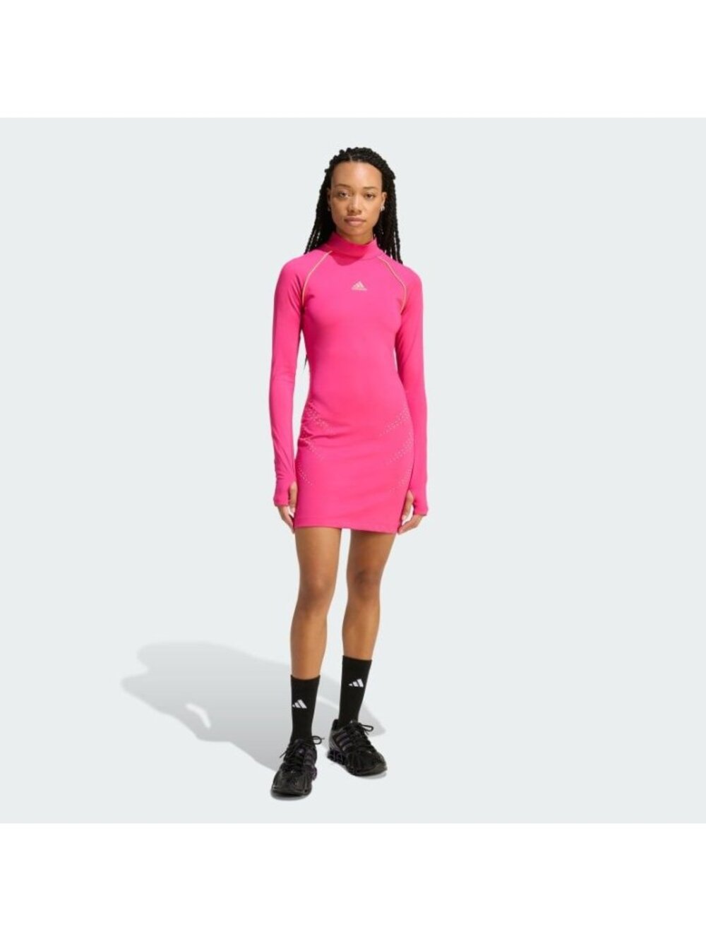 ADIDAS Women’s Magenta Long Sleeve Mini Dress Size Medium NEW NWT